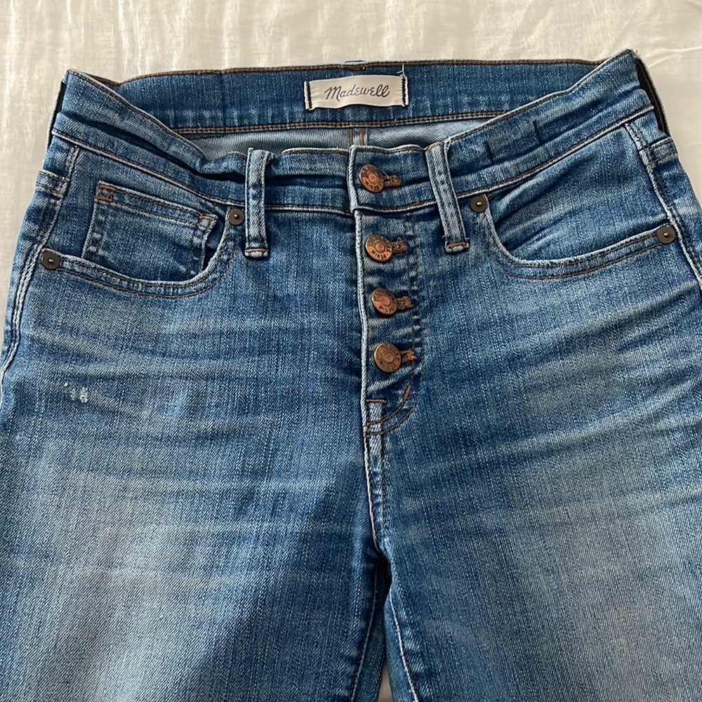 High rise madewell jeans - frayed ankle